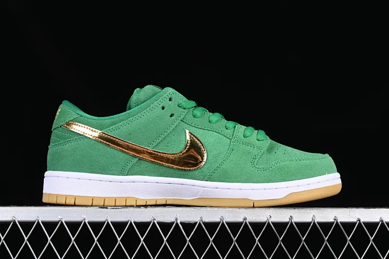 All categories Nk SB Dunk series Nk SB Dunk Low low-top sneakers Y version Nk SB Dunk Low Pro green gold SB smashed backboard fashion casual sneakers BQ6817-303